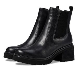 Elegant Black Leather Ankle Boots